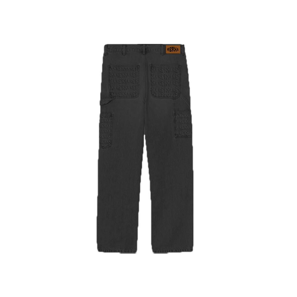 Black "Retha Classic" Carpenter Denim Jeans