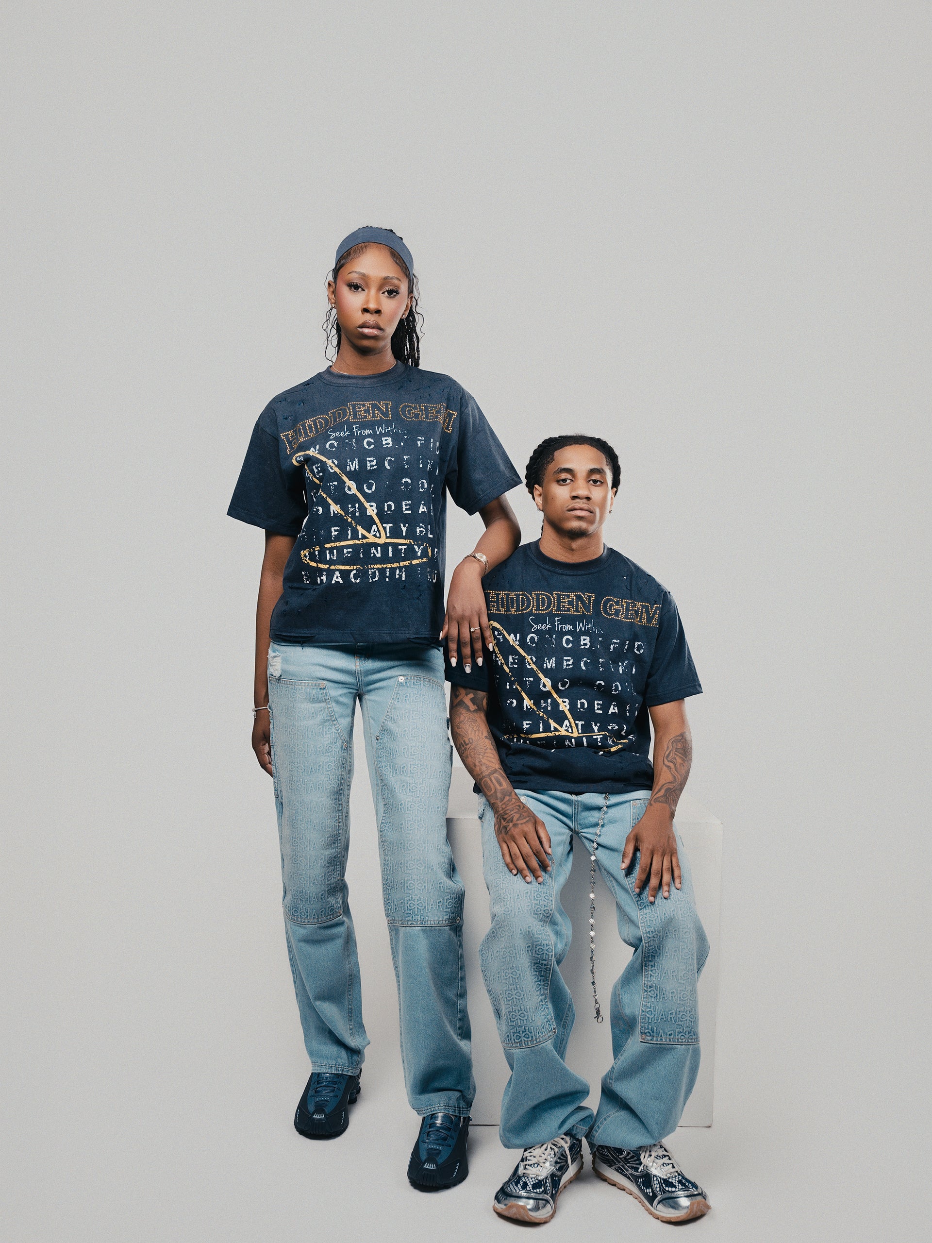 Navy Blue "HIDDEN GEM" Tee