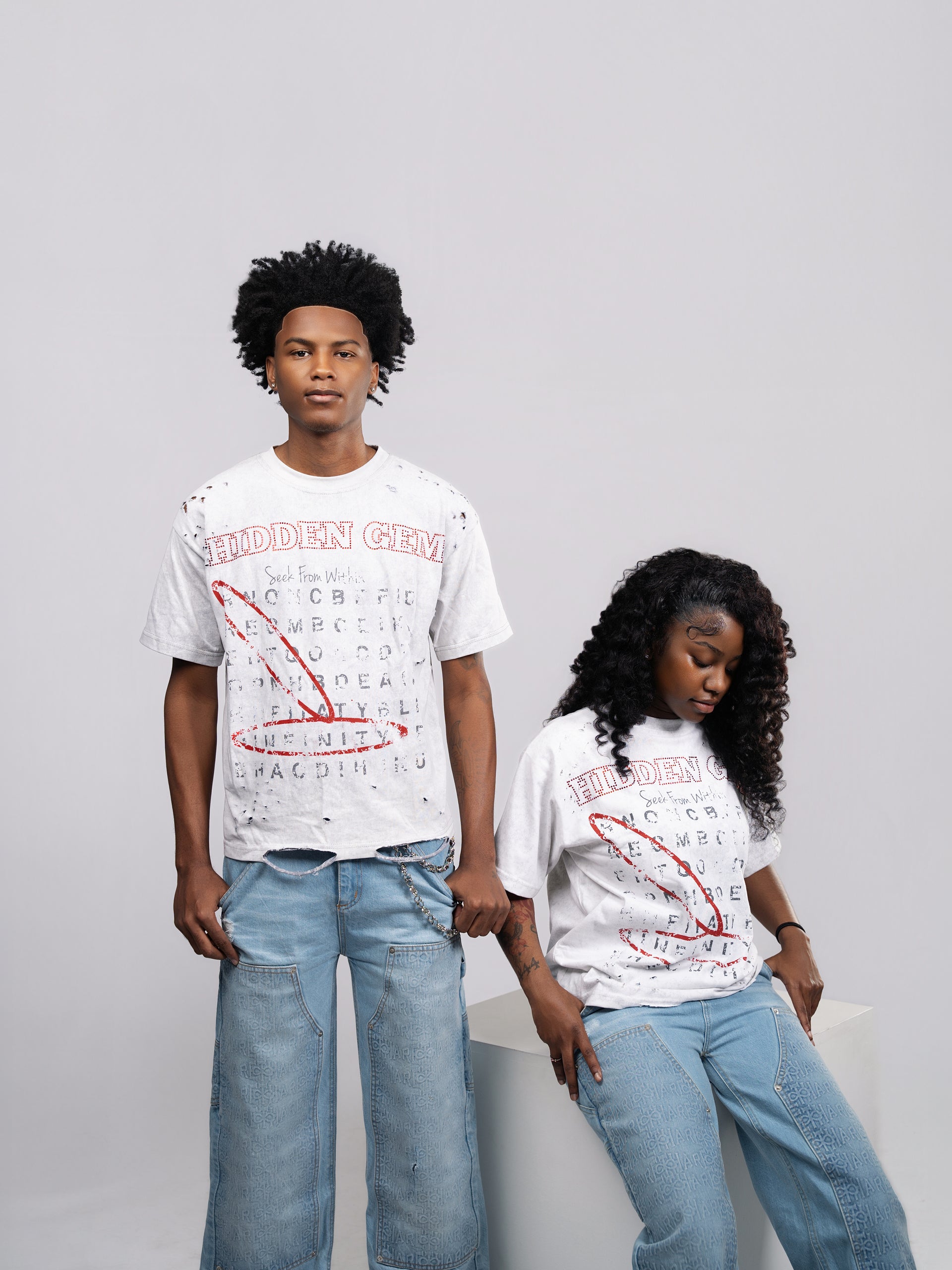 White "HIDDEN GEM" Tee