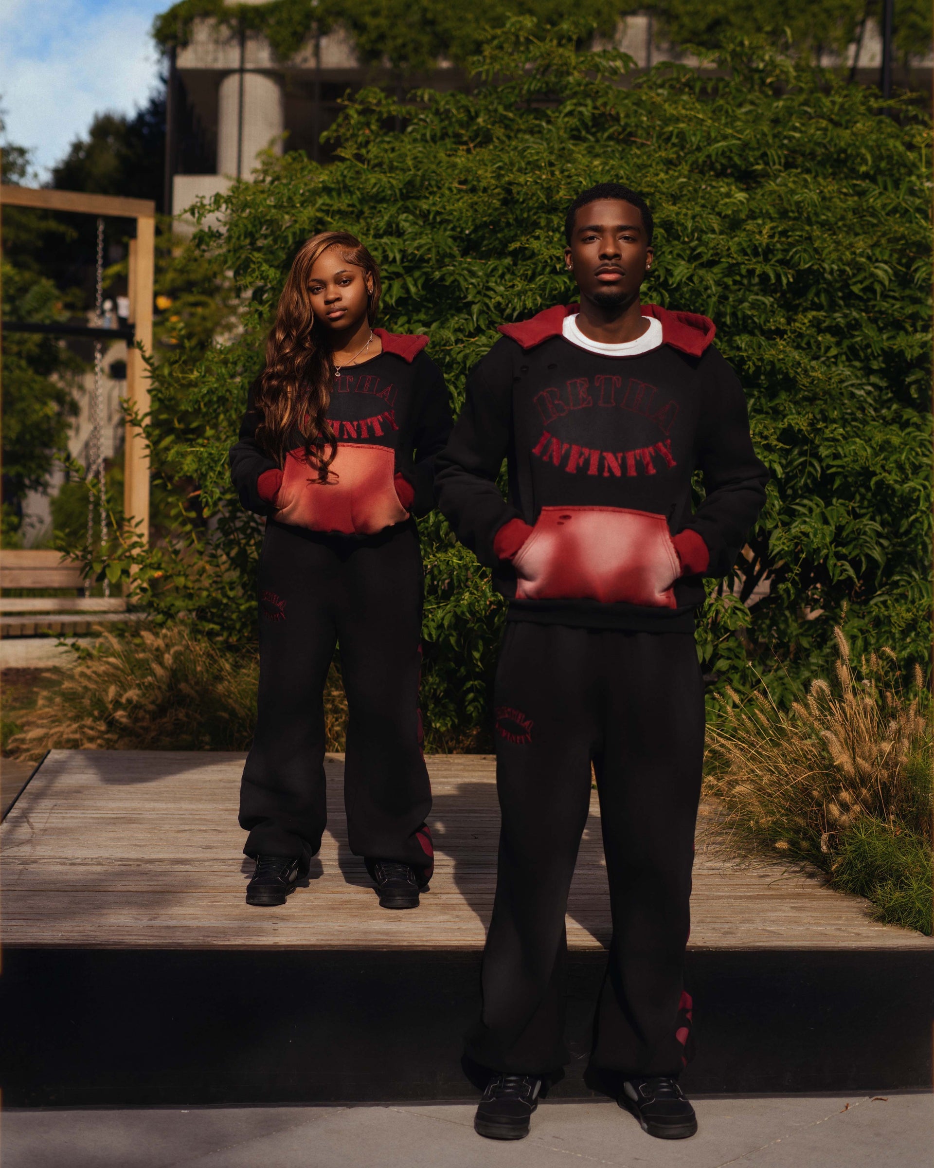 Two Toned "Crimson" Hoodie