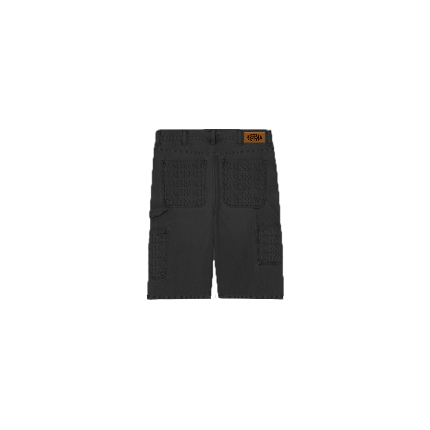 Black "Retha Classic" Carpenter Denim Shorts