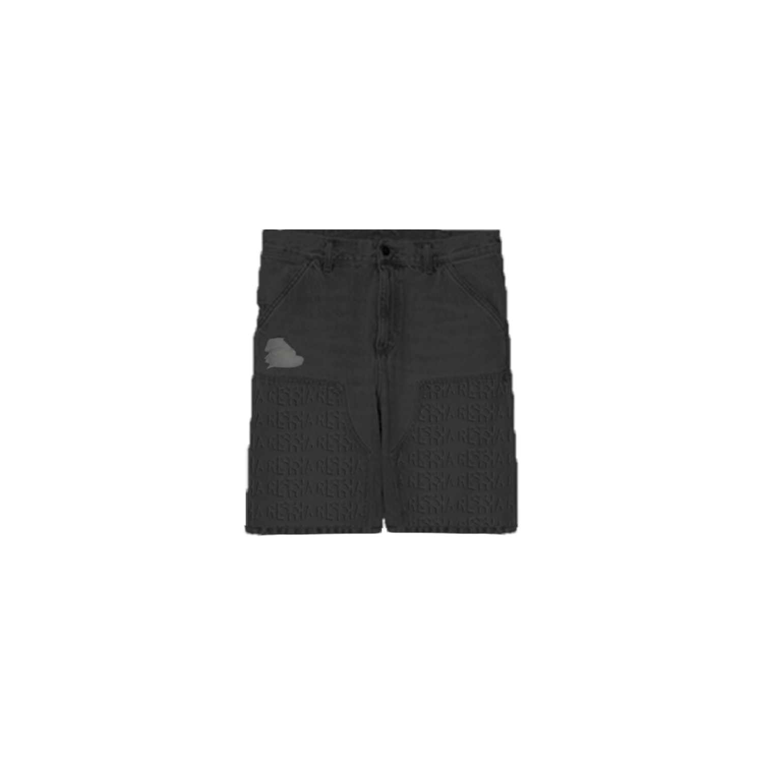 Black "Retha Classic" Carpenter Denim Shorts